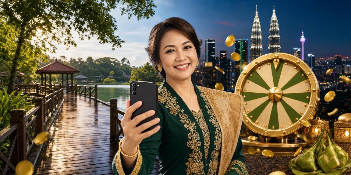 Pemain Malaysia bermain roulette dalam suasana perayaan Hari Raya di platform 48300